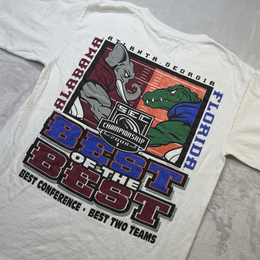 2008 SEC Championship Alabama vs Florida T Shirt Small NCAA Football